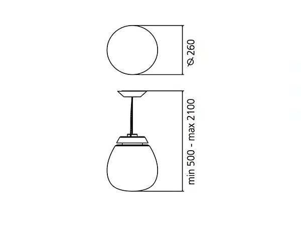 Lampe suspendue en verre soufflé LED Empatia Artemide usine Artemide de l'Italie. Foto №9