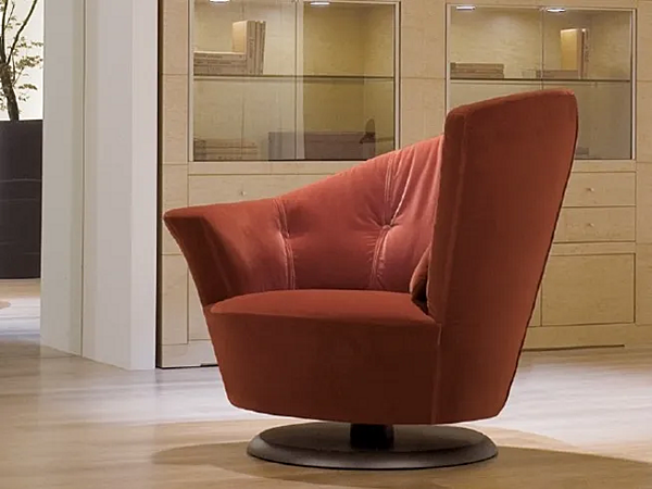 Fauteuil pivotant en tissu Arabella GIORGETTI 50530, 50531 usine GIORGETTI de l'Italie. Foto №4
