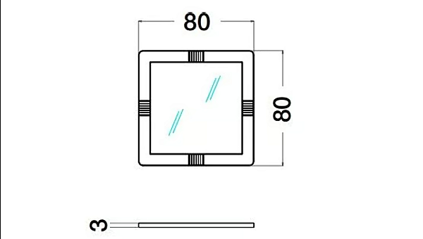 Miroir carré en bois avec cadre CPRN HOMOOD Cocoon C317 usine CPRN HOMOOD de l'Italie. Foto №2