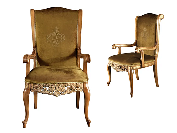 Fauteuil en tissu avec accoudoirs Royal A.R. Arredamenti 709 usine A.R.ARREDAMENTI SRL de l'Italie. Foto №1