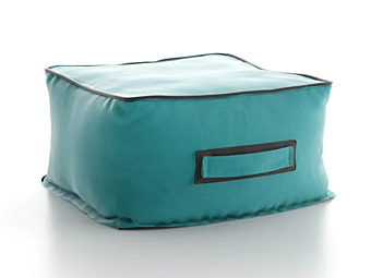 Pouf de jardin carré en tissu doux 90x90 Atmosphera