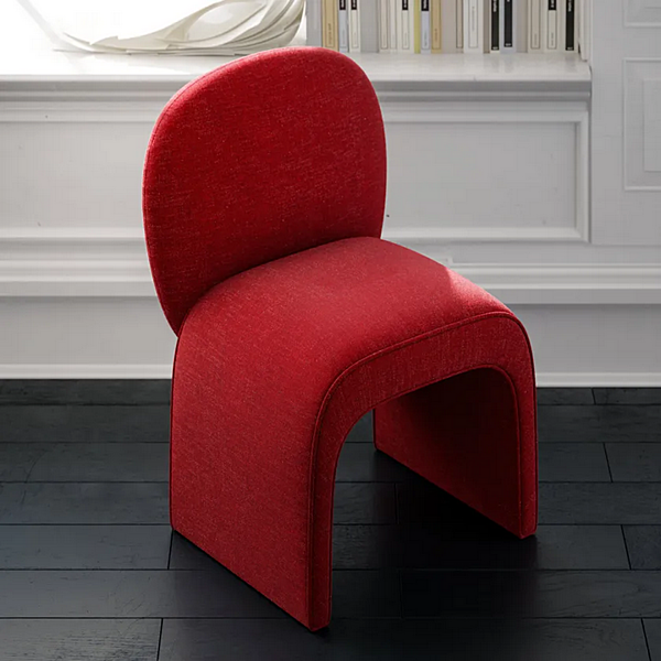 Chaise invitée en tissu rembourré sur base traîneau Liu Jo Living Collection GUS SED usine Liu Jo Living Collection de l'Italie. Foto №5