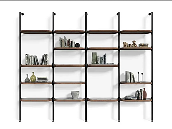 Bibliothèque modulaire en bois Ian BertO usine BertO de l'Italie