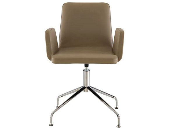 Chaise pivotante en tissu avec accoudoirs et base à 4 branches LIGNE ROSET VIK 10261181 usine LIGNE ROSET de l'Italie. Foto №1