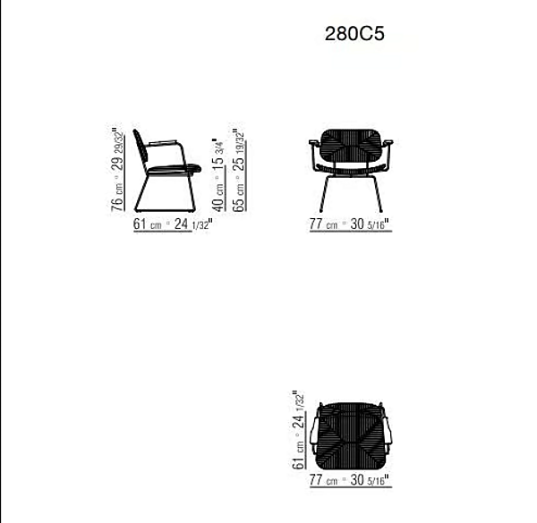 Fauteuil à accoudoirs en aluminium Echoes Outdoor FLEXFORM usine FLEXFORM de l'Italie. Foto №3