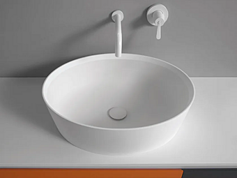 Lavabo ovale en Ceramilux AGAPE 661 usine Agape de l'Italie