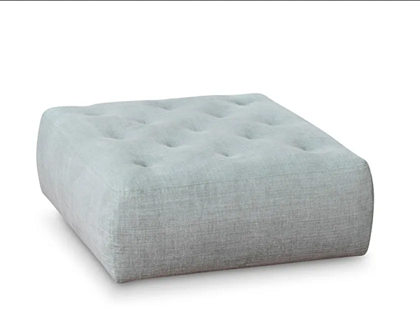 Pouf en tissu carré avec housse amovible et roulettes Saba Cookie usine SABA de l'Italie. Foto №1