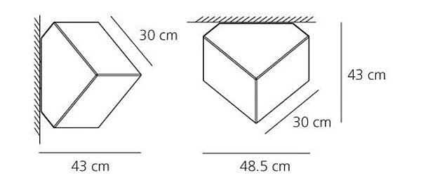 Applique murale et plafonnier en résine thermoplastique Edge Artemide 1293010A, 1292010A usine Artemide de l'Italie. Foto №4