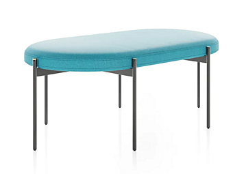 Banc en tissu rembourré Caillou Liu Jo Living Collection CSE PTB usine Liu Jo Living Collection de l'Italie