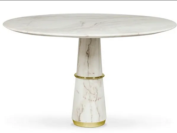 Table à manger ronde en marbre Agra III BRABBU usine BRABBU de l'Italie. Foto №2