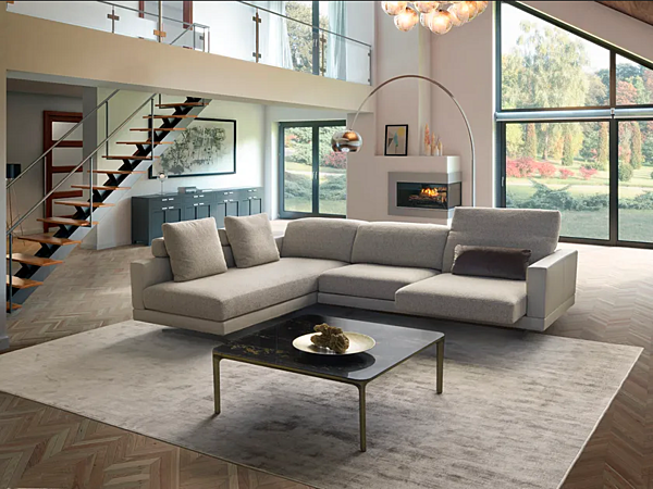 Canapé d'angle en tissu avec chaise longue Lio GYFORM usine Gyform de l'Italie. Foto №6
