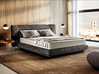 Lit double en tissu avec panneau rembourré LAGO collection 1822 1822 Lit double en tissu avec panneau rembourré LAGO collection 1822 1822 usine LAGO de l'Italie
