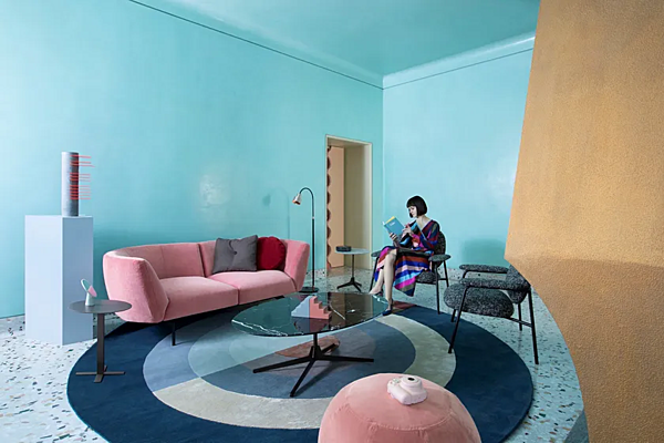 Canapé d'angle en tissu Saba collection Rendez Vous usine SABA de l'Italie. Foto №13