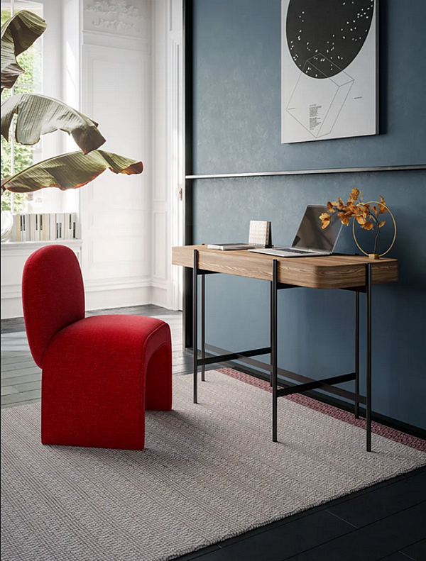 Chaise invitée en tissu rembourré sur base traîneau Liu Jo Living Collection GUS SED usine Liu Jo Living Collection de l'Italie. Foto №6