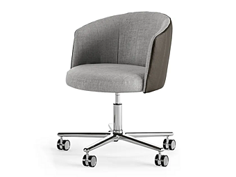 Chaise pivotante en tissu avec base à cinq branches Eforma Jane usine Eforma de l'Italie