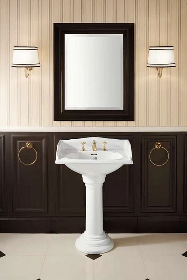 Lavabo sur pied en porcelaine victorienne Gentry Home usine Gentry Home de l'Italie. Foto №3