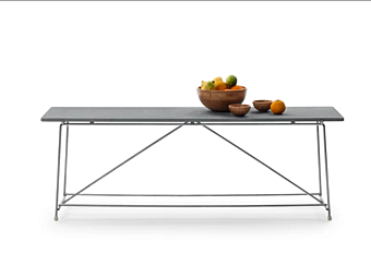 Table basse rectangulaire en pierre extérieure FLEXFORM Any Day Table basse rectangulaire en pierre extérieure FLEXFORM Any Day usine FLEXFORM de l'Italie