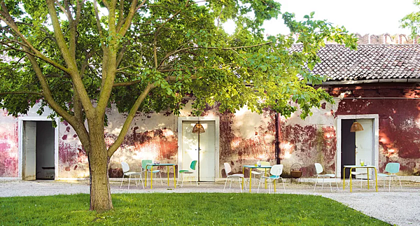 Table de jardin carrée empilable en matériau Lido PAOLA LENTI B133TE usine PAOLA LENTI de l'Italie. Foto №3