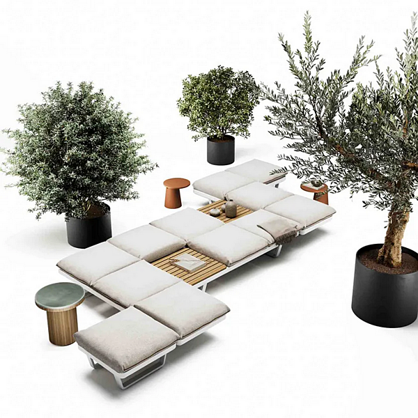 Canapé de jardin modulable 3 places en tissu Atmosphera collection Venice usine ATMOSPHERA de l'Italie. Foto №12