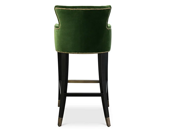 Tabouret en velours haut avec accoudoirs BRABBU collection Dukono usine BRABBU de l'Italie. Foto №5
