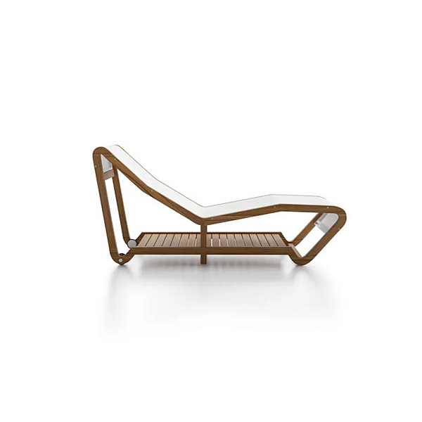 Chaise longue en teck avec dossier rembourré Atmosphera Infinity IN.LT. usine ATMOSPHERA de l'Italie. Foto №7