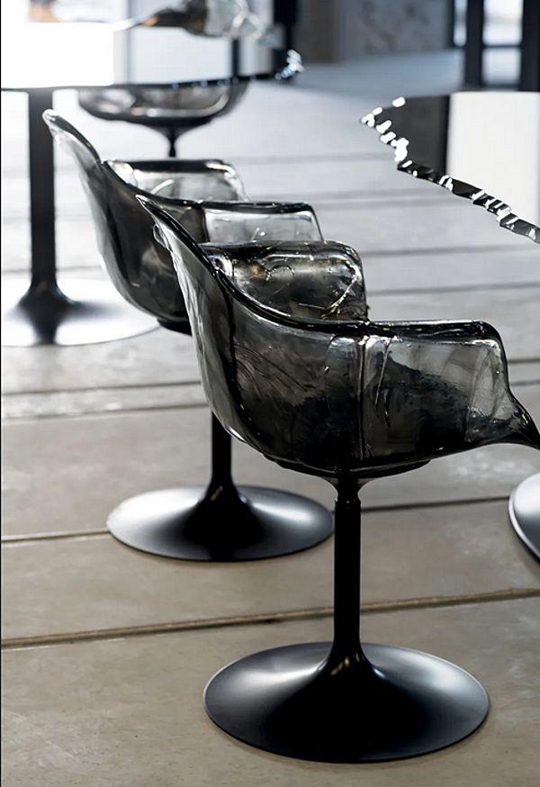 Chaise pivotante en polycarbonate avec accoudoirs Ella Edra ELL010/15/20/40 usine EDRA de l'Italie. Foto №15