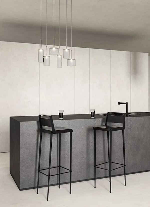 Suspension halogène en verre Spillray AXOLIGHT SP SPILL 6 usine Axolight de l'Italie. Foto №3