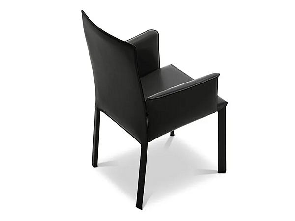 Fauteuil en cuir tanné avec accoudoirs Marlene I 4 Mariani usine i 4 Mariani de l'Italie. Foto №2