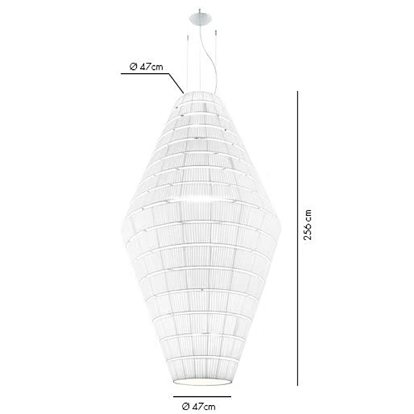 Lampe suspendue en tissu AXOLIGHT Layers usine Axolight de l'Italie. Foto №8