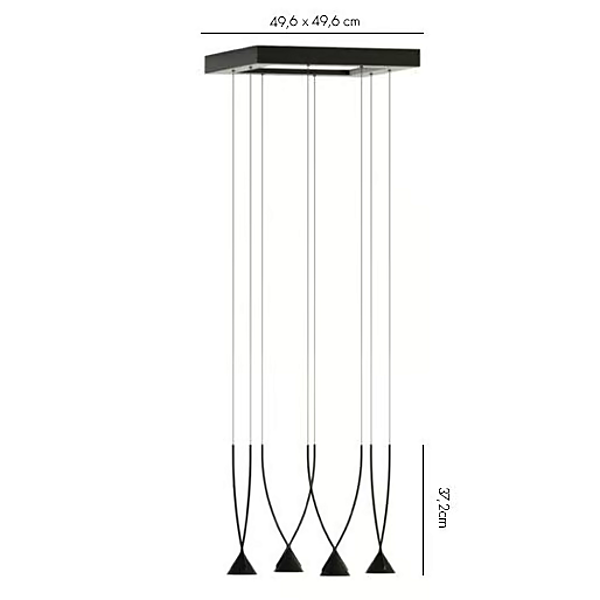 Suspension en verre recyclé et nylon AXOLIGHT Jewel usine Axolight de l'Italie. Foto №11