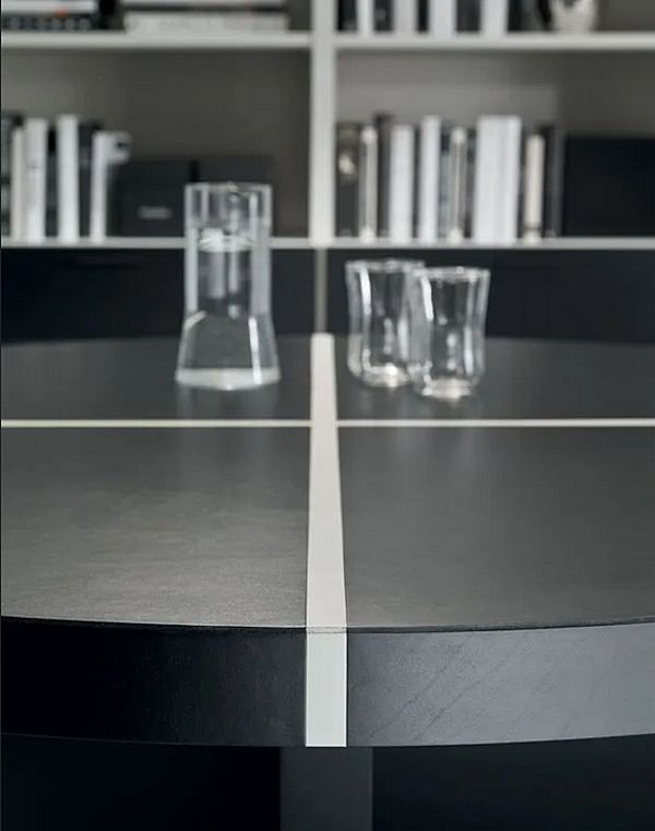 Table de réunion ronde en bois Blade i 4 Mariani usine i 4 Mariani de l'Italie. Foto №4