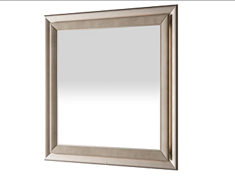 Miroir carré en bois et nubuck avec éclairage intégré Dragonfly CPRN HOMOOD D608