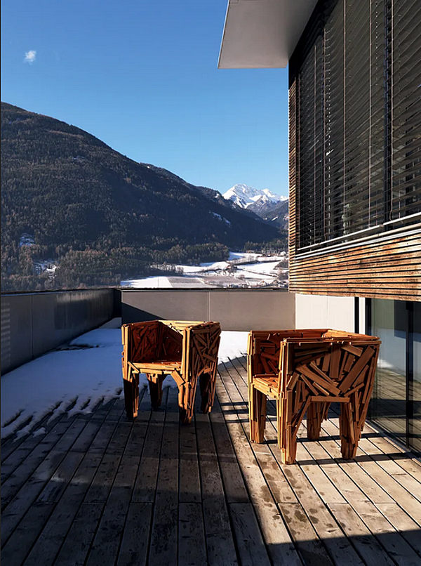 Fauteuil de jardin en bois Favela Edra FAV010 usine EDRA de l'Italie. Foto №7