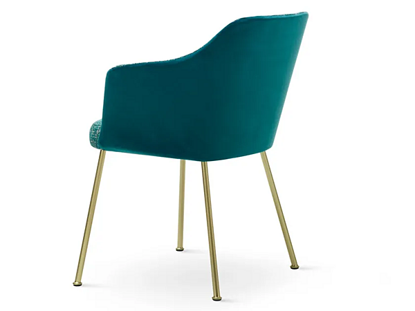 Fauteuil rembourré en tissu avec accoudoirs Isabelle Saba usine SABA de l'Italie. Foto №2