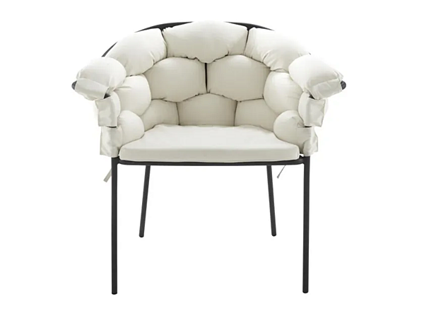 Fauteuil en tissu de jardin avec accoudoirs et housse amovible Serpentine LIGNE ROSET 10262093/94/95 usine LIGNE ROSET de l'Italie. Foto №1