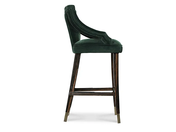 Tabouret en velours rembourré avec accoudoirs BRABBU CAYO usine BRABBU de l'Italie. Foto №2