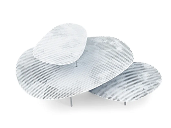 Table basse en acier Cloud Moroso usine Moroso de l'Italie