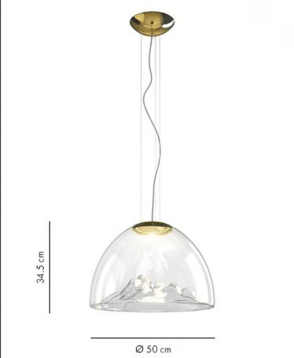 Suspension en verre soufflé LED AXOLIGHT Mountain View SP MOUNTA usine Axolight de l'Italie. Foto №11