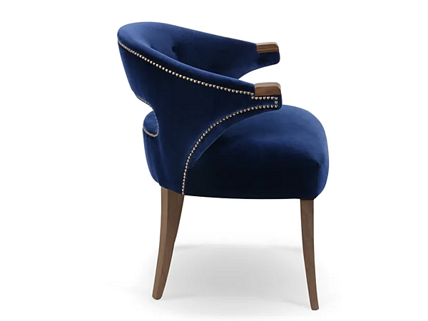 Fauteuil en velours rembourré avec accoudoirs Nanook BRABBU usine BRABBU de l'Italie. Foto №3