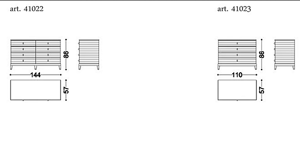 Commode en bois Elettra OPERA CONTEMPORARY ANGELO CAPPELLINI usine OPERA CONTEMPORARY de l'Italie. Foto №5