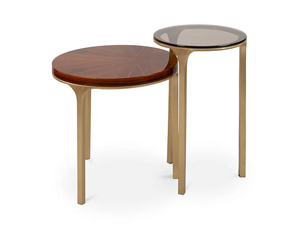 Table basse ronde en laiton Luray BRABBU usine BRABBU de l'Italie. Foto №2