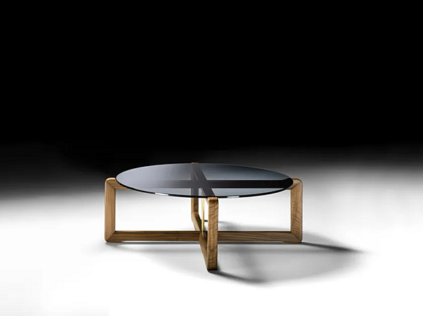 Table basse en verre et noyer Manolo Black Tie MAN110C usine Black Tie de l'Italie. Foto №3