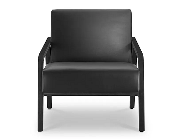 Fauteuil en cuir rembourré avec accoudoirs Woody I 4 Mariani usine i 4 Mariani de l'Italie. Foto №4
