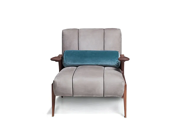 Fauteuil avec accoudoirs en cuir ou tissu VIBIEFFE collection Italo 50 usine VIBIEFFE de l'Italie. Foto №1