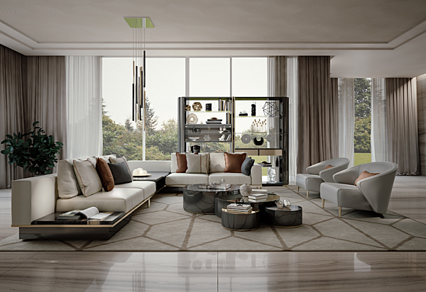 Canapé d'angle en cuir collection Ikat Bizzotto Italia usine Bizzotto Italia de l'Italie. Foto №2