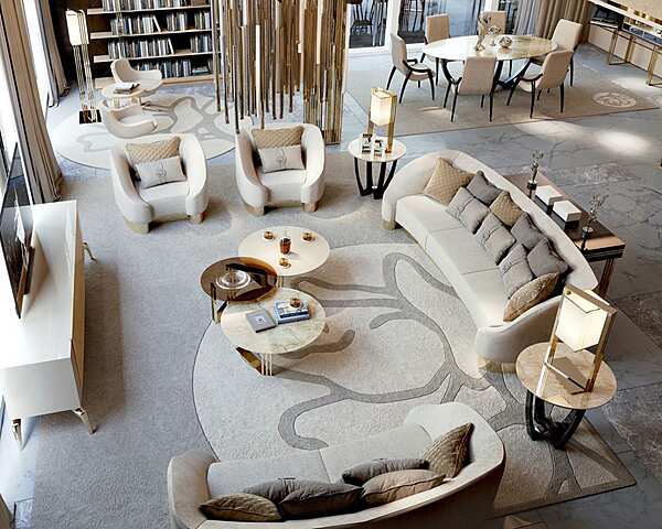 Canapé 3 places en tissu avec dossier rembourré Bizzotto Italia Infinity usine Bizzotto Italia de l'Italie. Foto №3