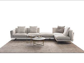 Canapé d'angle en tissu GYFORM collection Leon