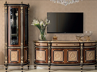 Vitrine en bois de style classique Modenese Luxury Interiors 14110 14111 usine MODENESE GASTONE de l'Italie