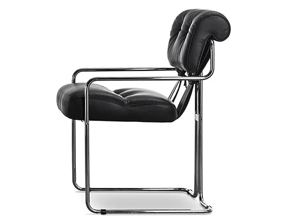Chaise cantilever rembourrée avec accoudoirs Tucroma I 4 Mariani usine i 4 Mariani de l'Italie. Foto №6