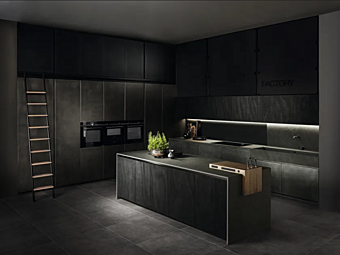 Cuisine avec îlot sans poignées ASTER CUCINE Collection Factory